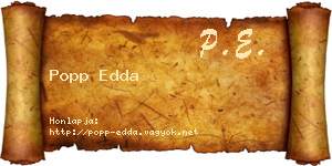 Popp Edda névjegykártya